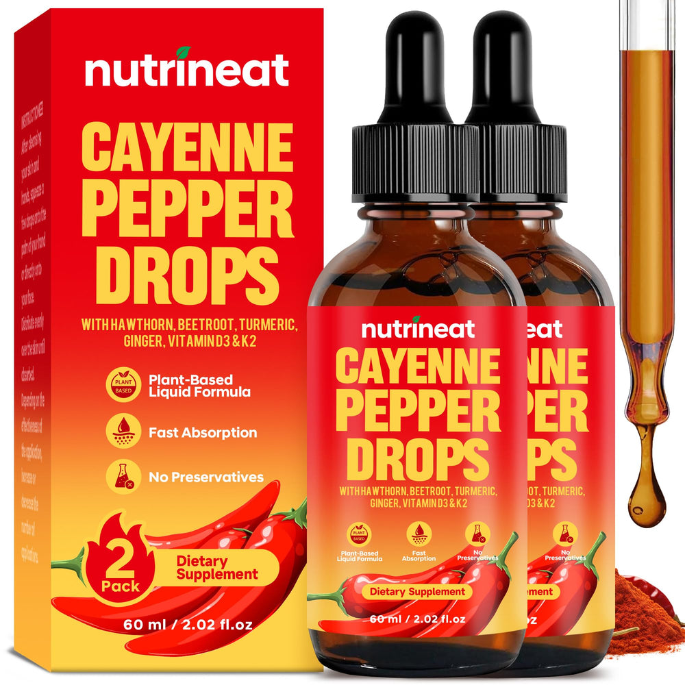 NutriNeat Cayenne Pepper Drops bottle and box