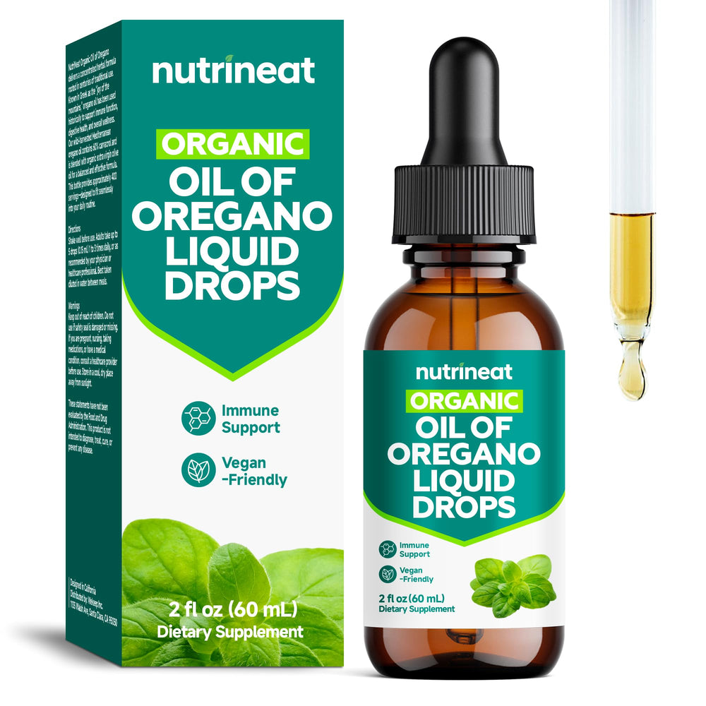 NutriNeat Oregano Oil Drops bottle front view