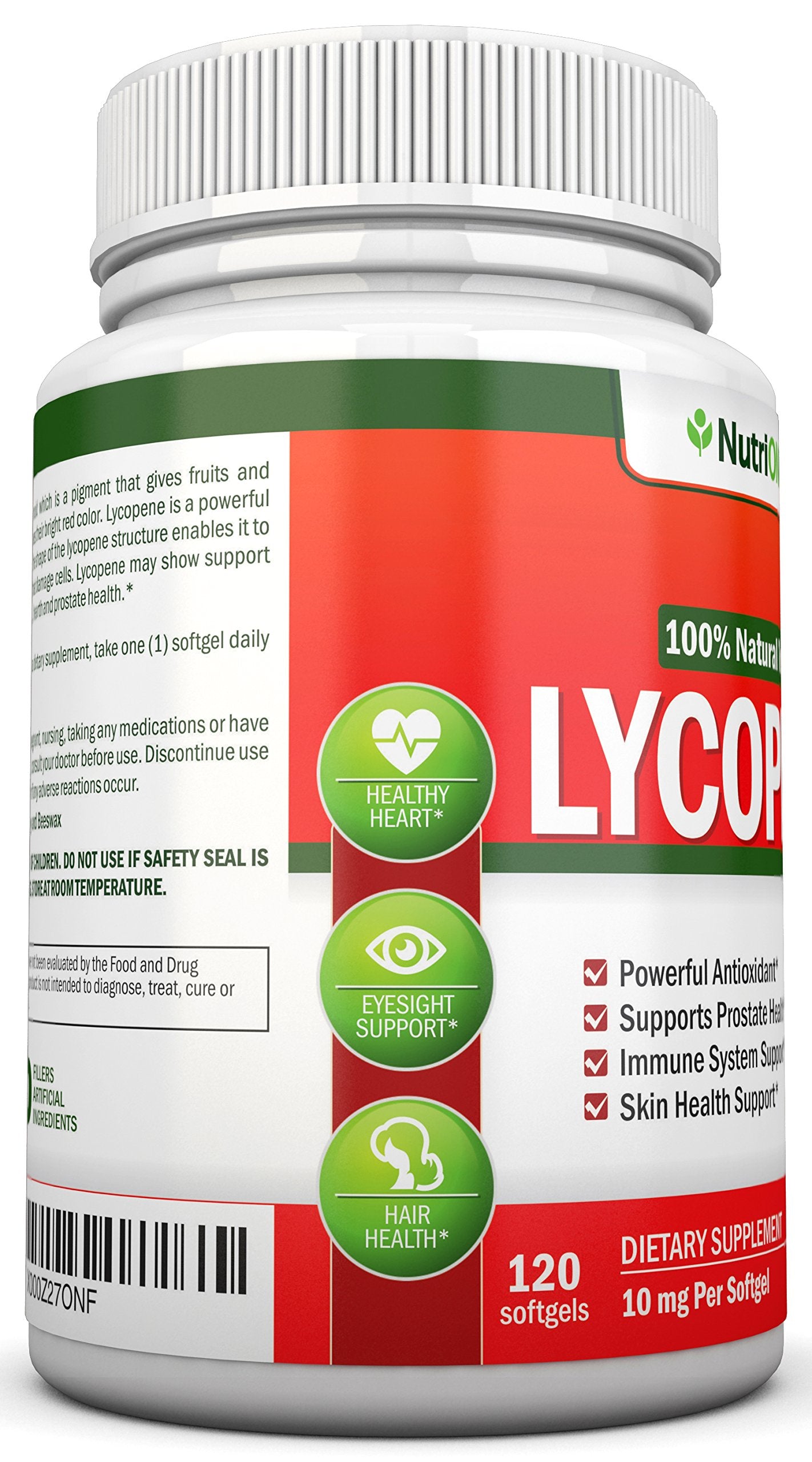 NutriONN Lycopene packaging with softgels