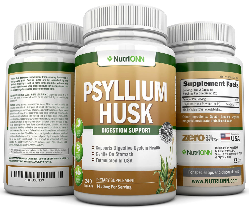 NutriONN Psyllium Husk Capsules packaging
