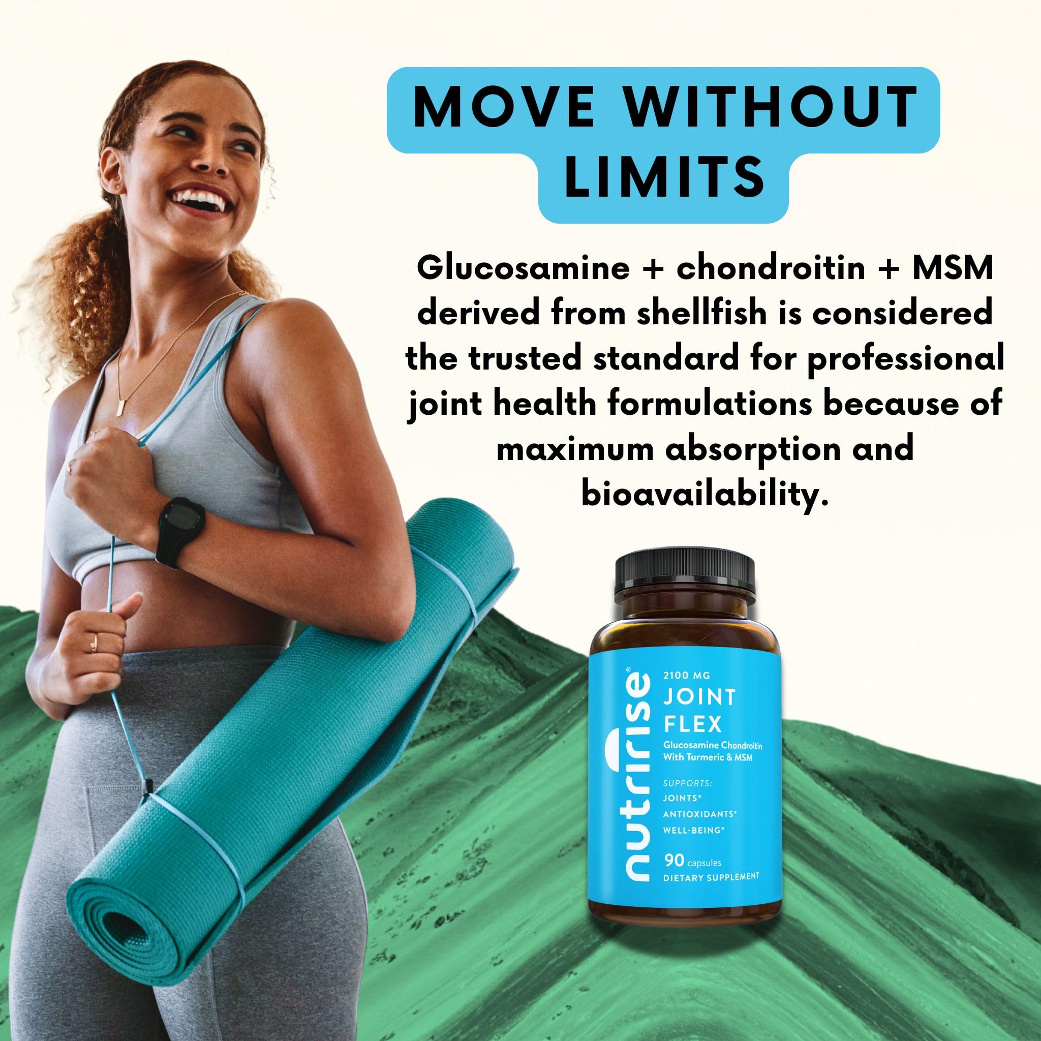 Gluten free and non-GMO icons for NutriRise Joint Flex