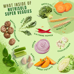 Label of Nutrisold Fruits & Veggies supplement
