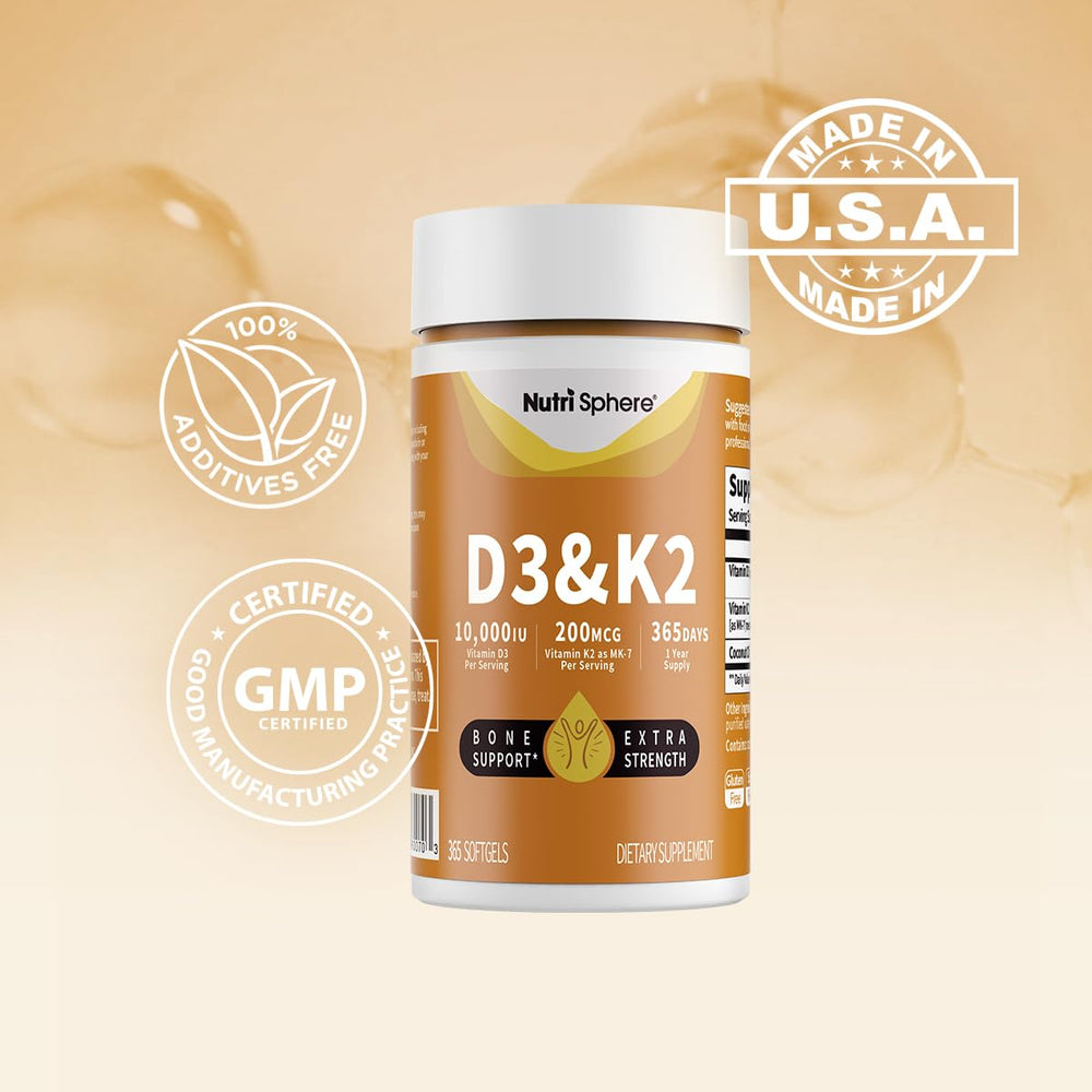 Usage and dosage illustration for D3 & K2 MK-7