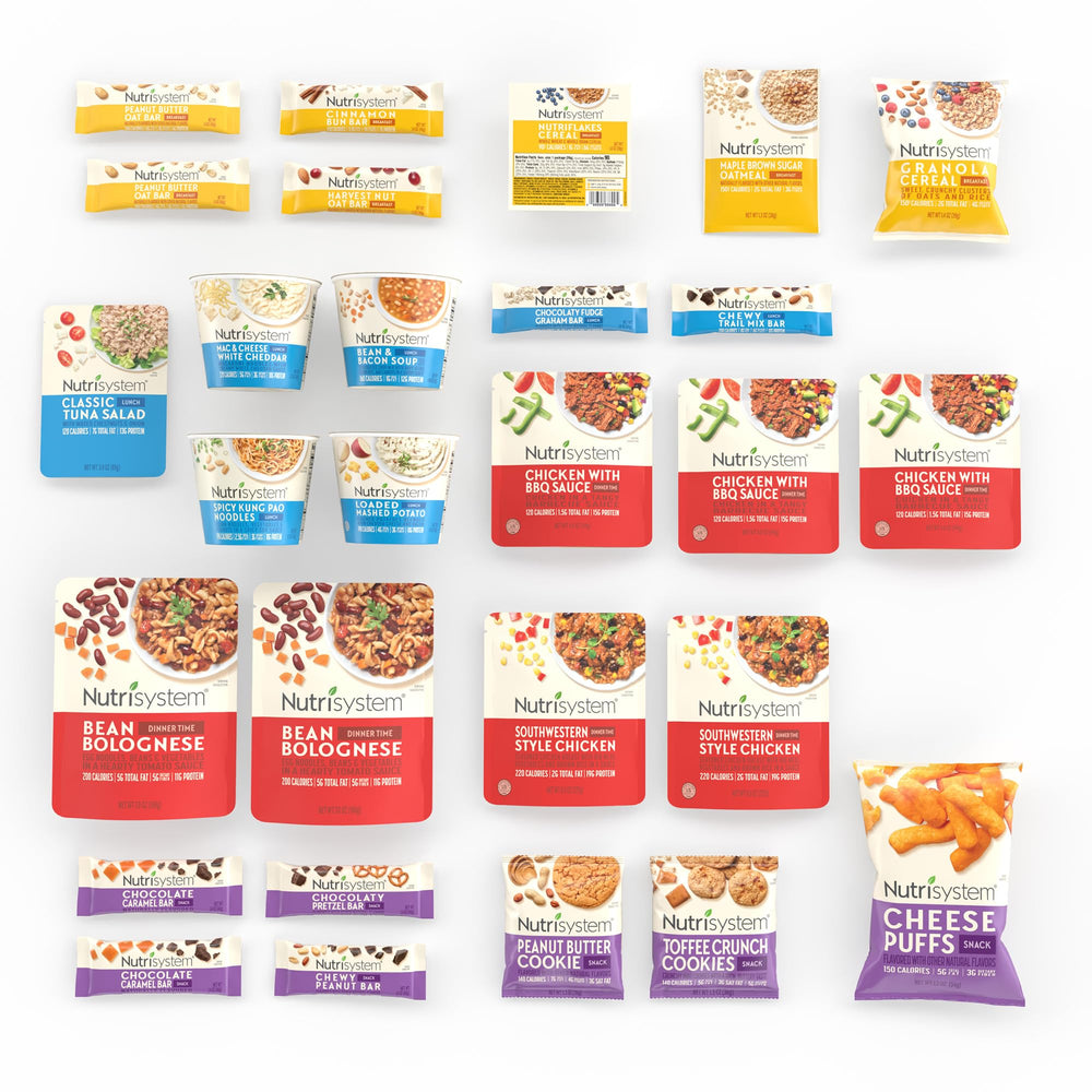 Lunch and dinner selections from the Nutrisystem kit