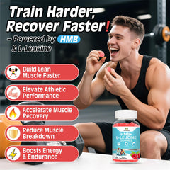 Nutrition facts panel for HMB & Leucine Gummies