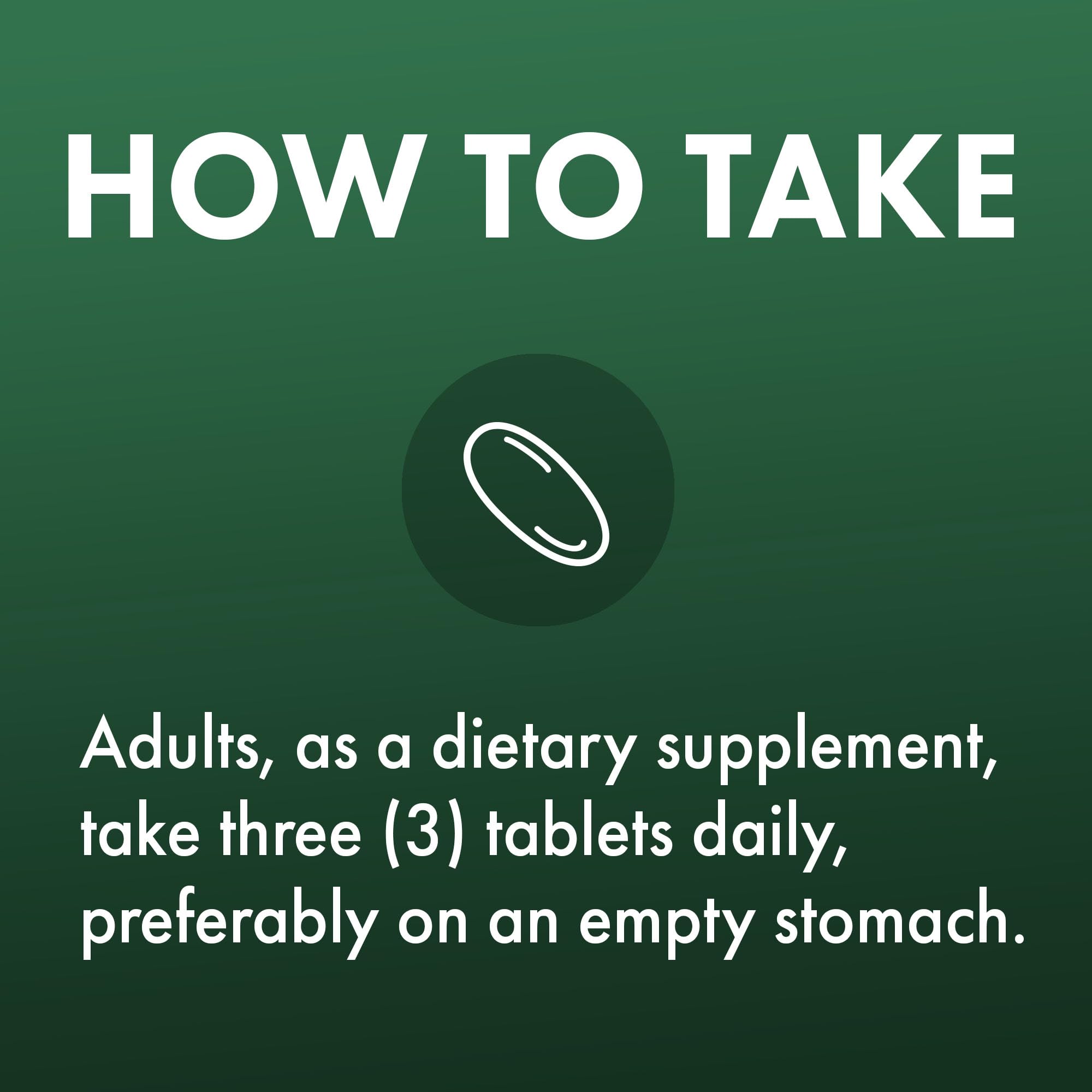 Nutrition facts panel for bone broth collagen tablets