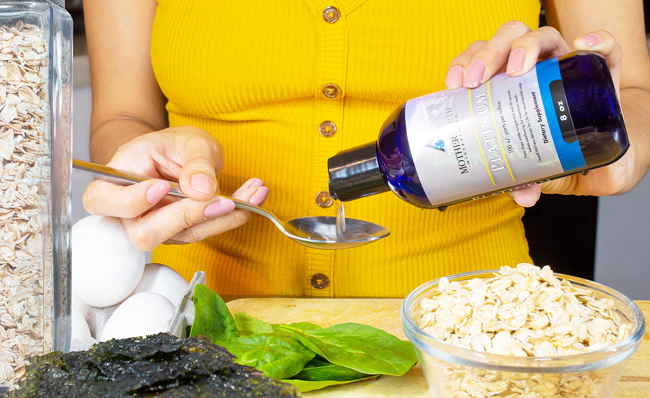 Nutrition facts and serving size for platinum supplement