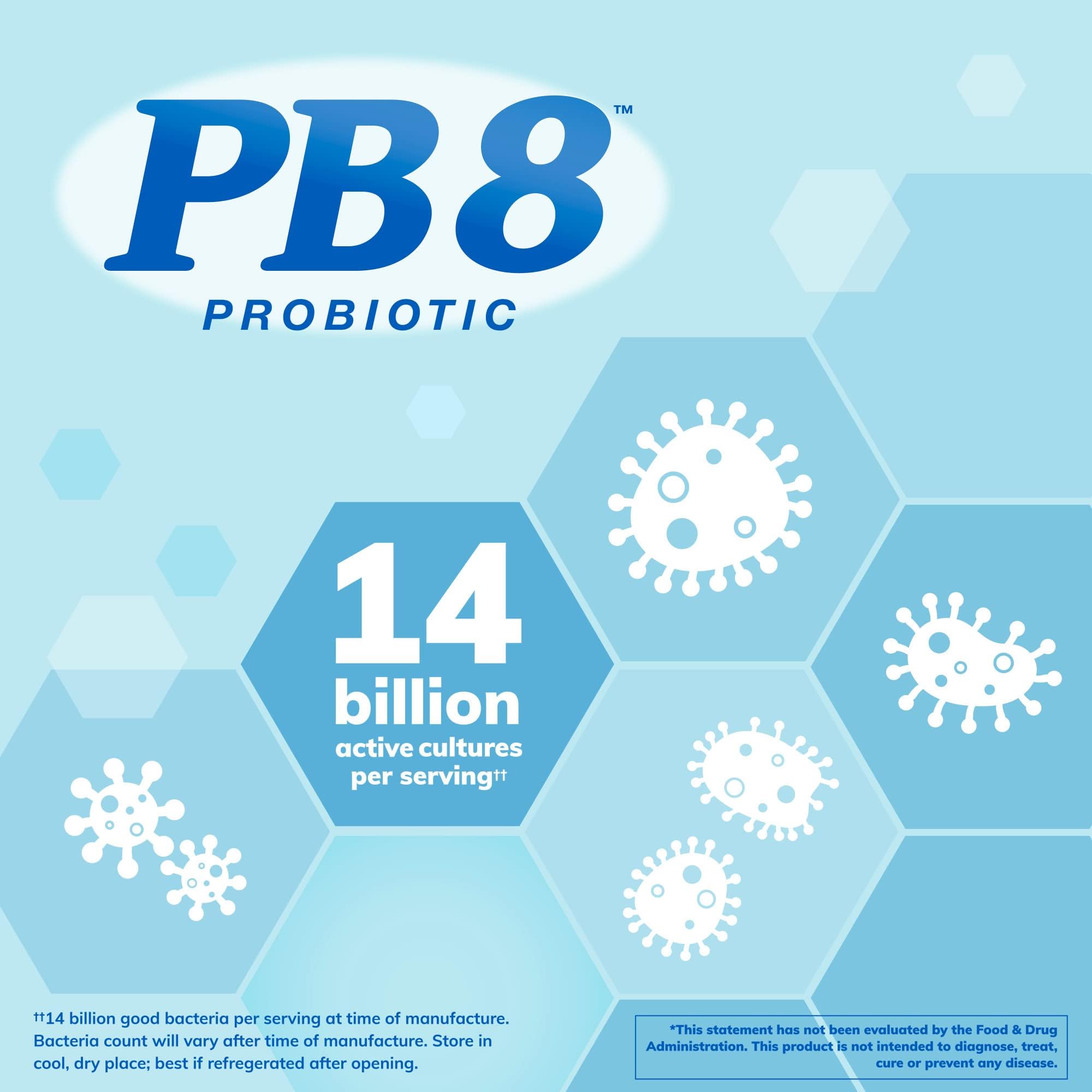 Graphic of 8 probiotic strains in PB 8