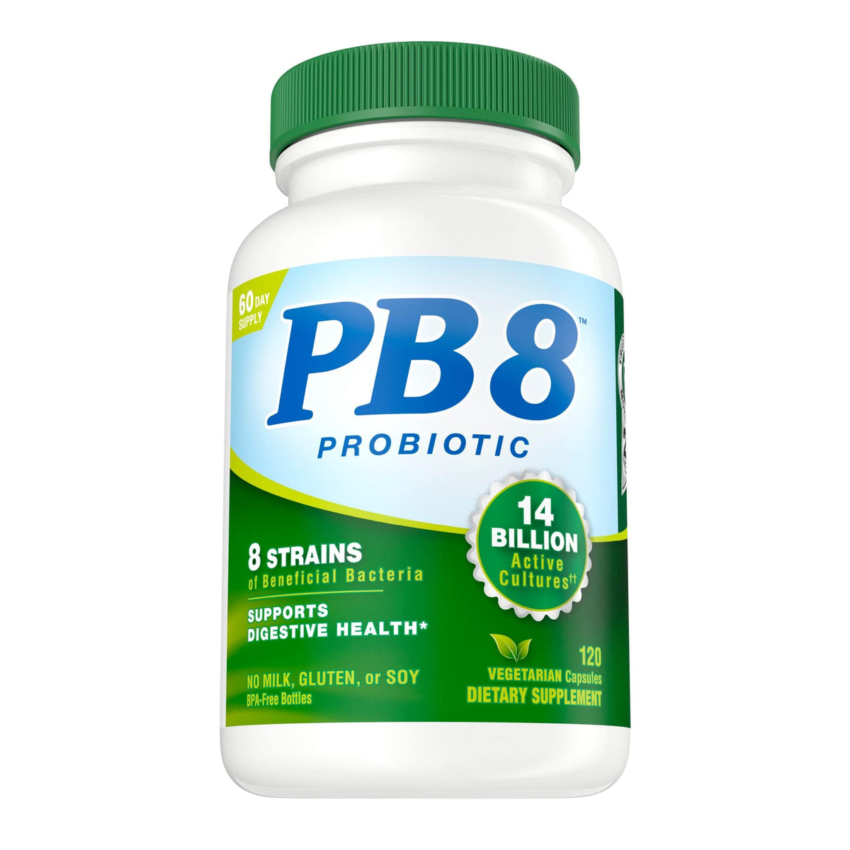 Nutrition Now PB 8 Probiotic For Life 120-count bottle - hero image