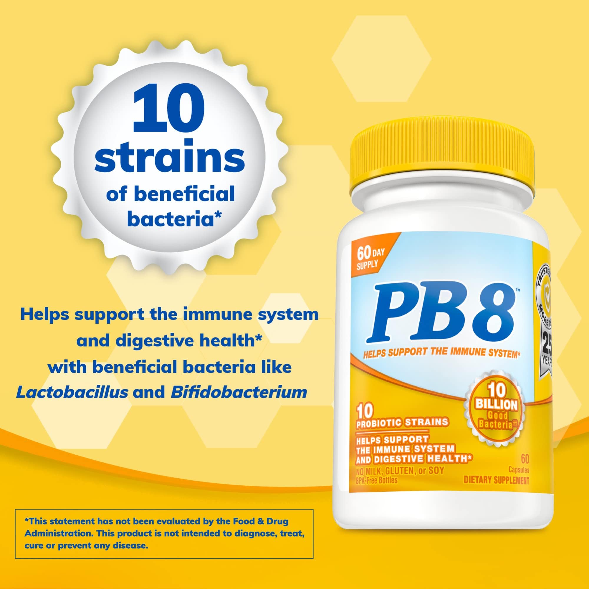 60-day supply bottle of Nutrition Now PB 8 Probiotic