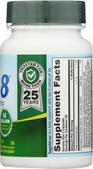 Close-up of bottle label showing 14 Billion Active Cultures and 8 strains.