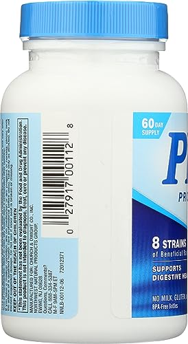 Nutrition Now PB8 Probiotic bottle back panel details
