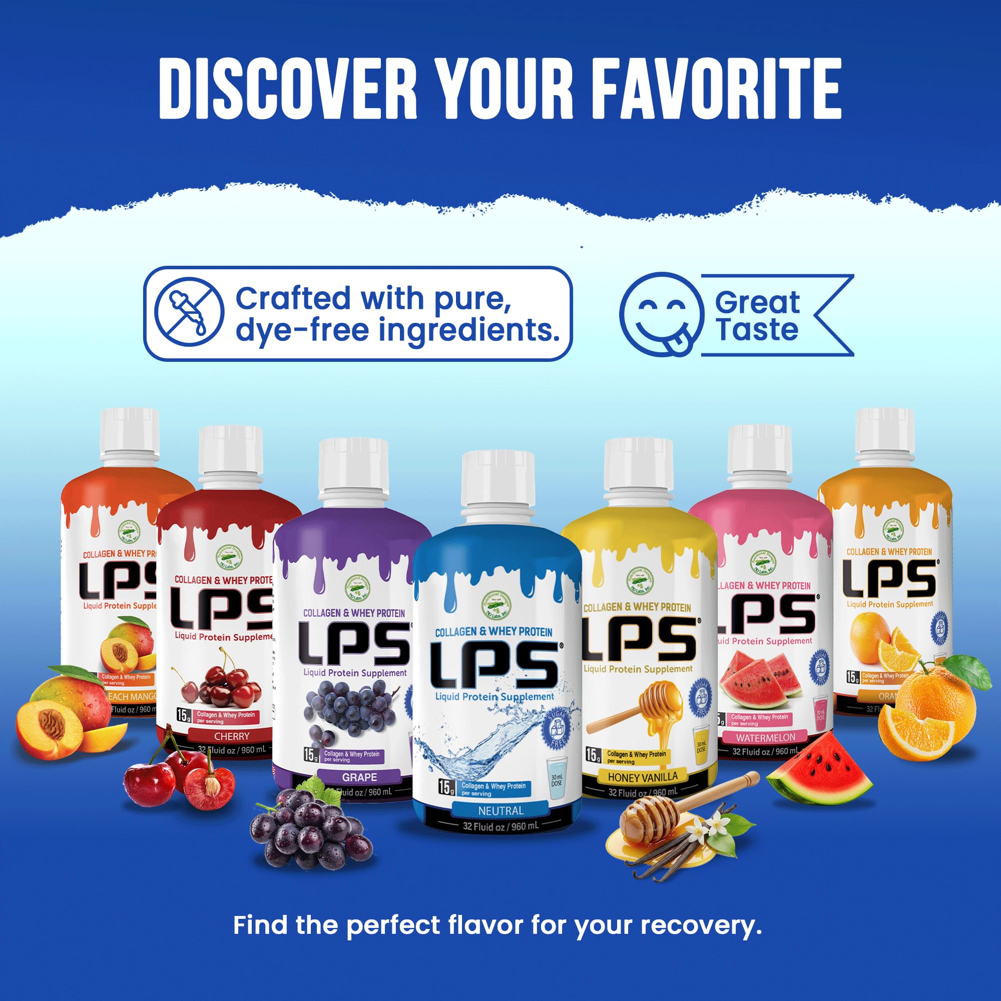 Nutritional Designs LPS Liquid Collagen pouring with ice for quick recovery