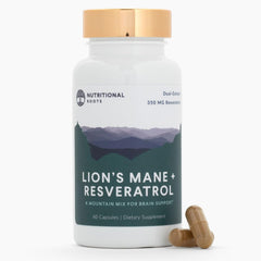 Nutritional Roots Lion’s Mane + Resveratrol bottle