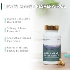 Nutritional Roots Lion’s Mane + Resveratrol capsules