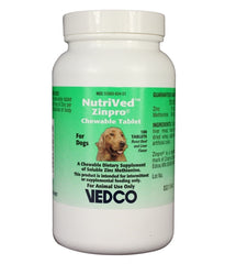NutriVed ZinPro Chewable Tablets for Dogs - 100 count bottle
