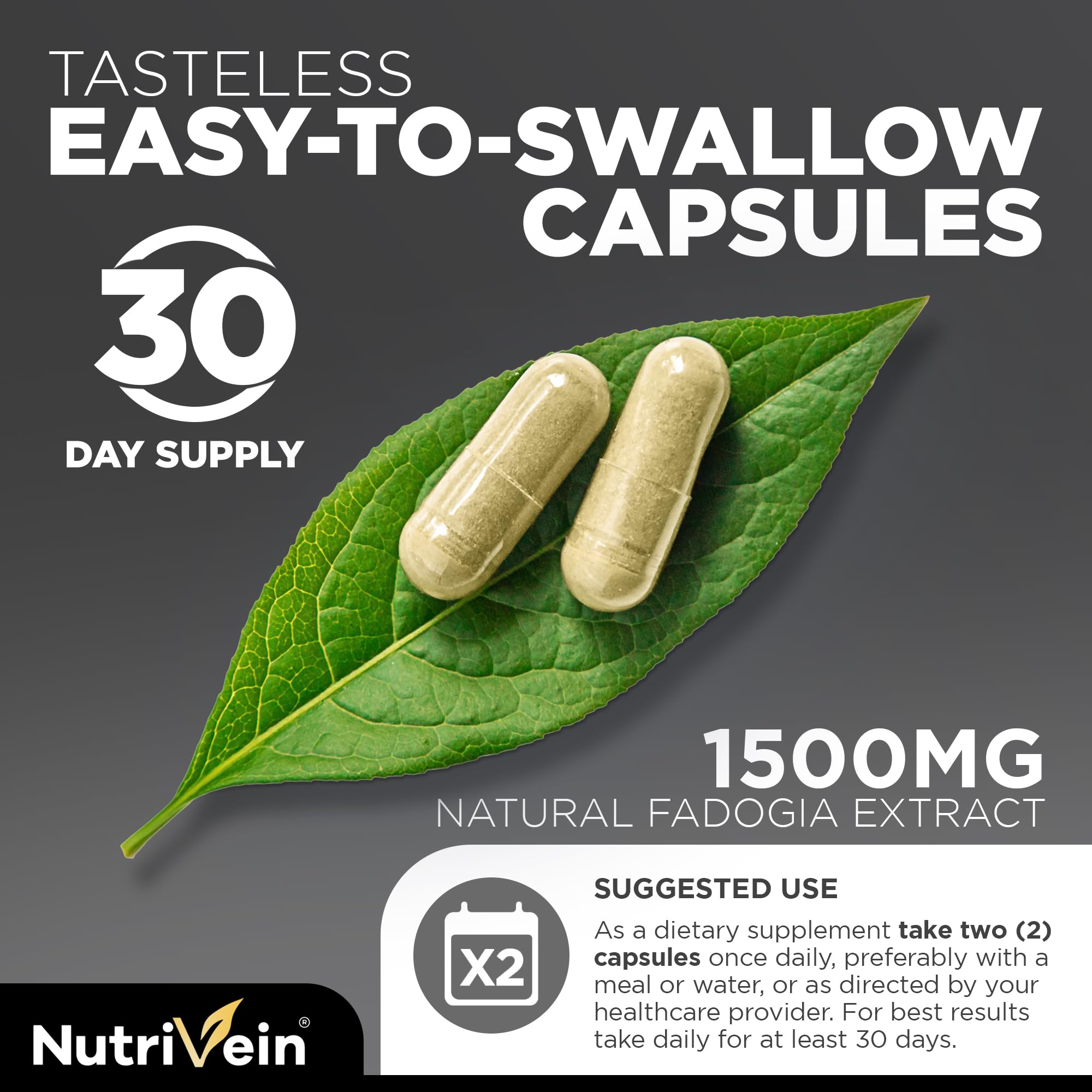 Nutrivein Ashwagandha capsules for calm energy and balanced mood on the go.