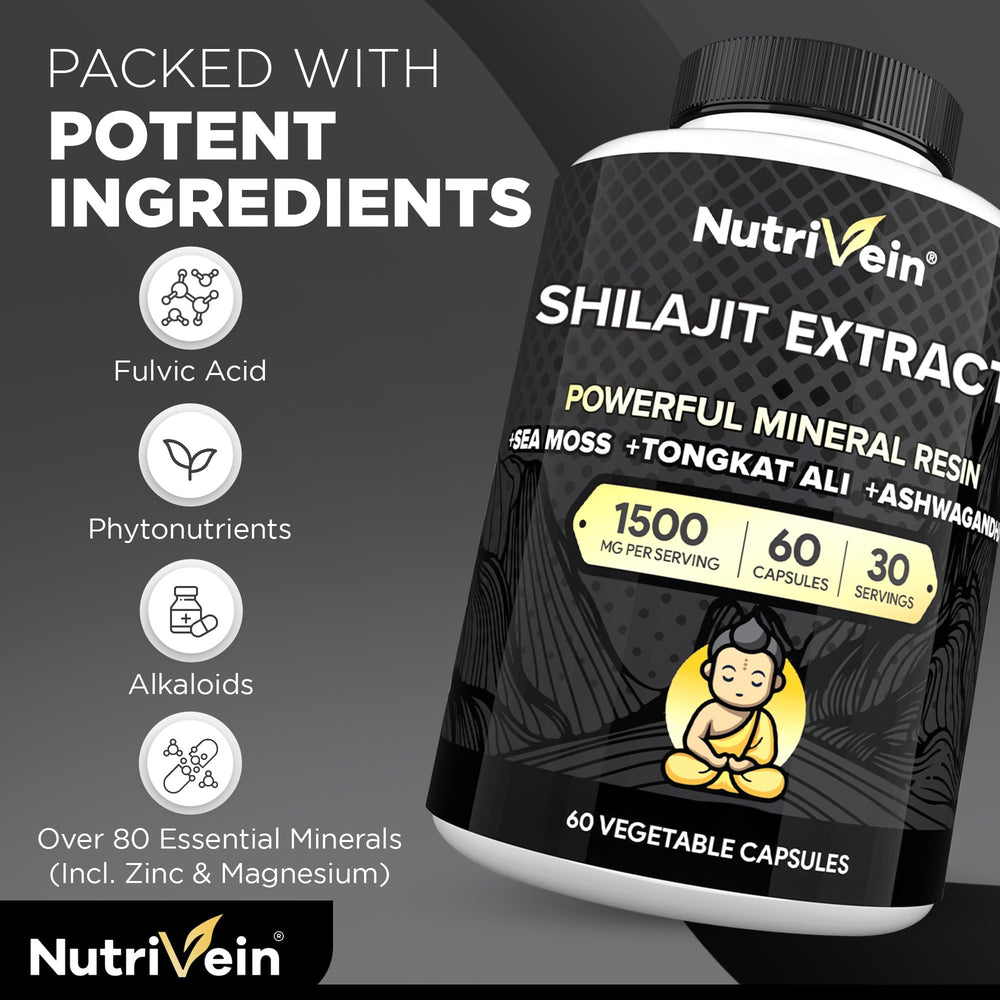 Nutrivein Irish Sea Moss powder jar highlights mineral-rich wellness.