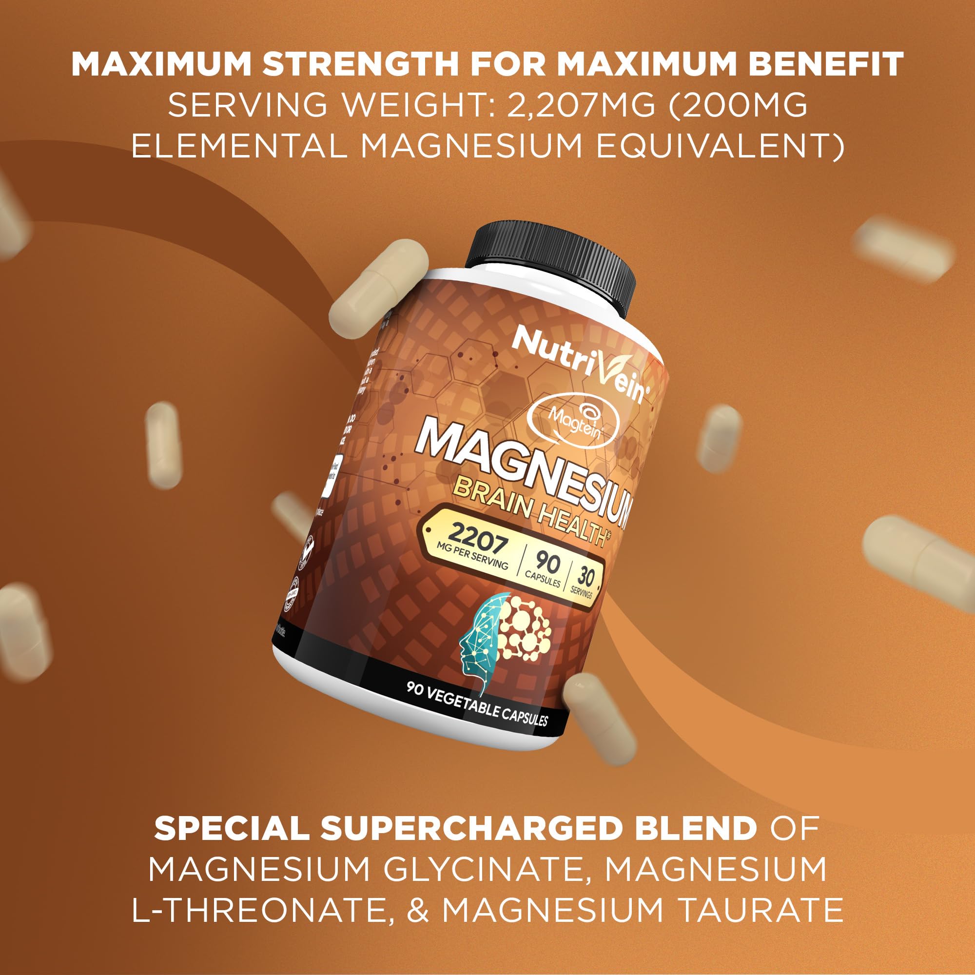 Nutrivein Magnesium L-Threonate packaging with label detail
