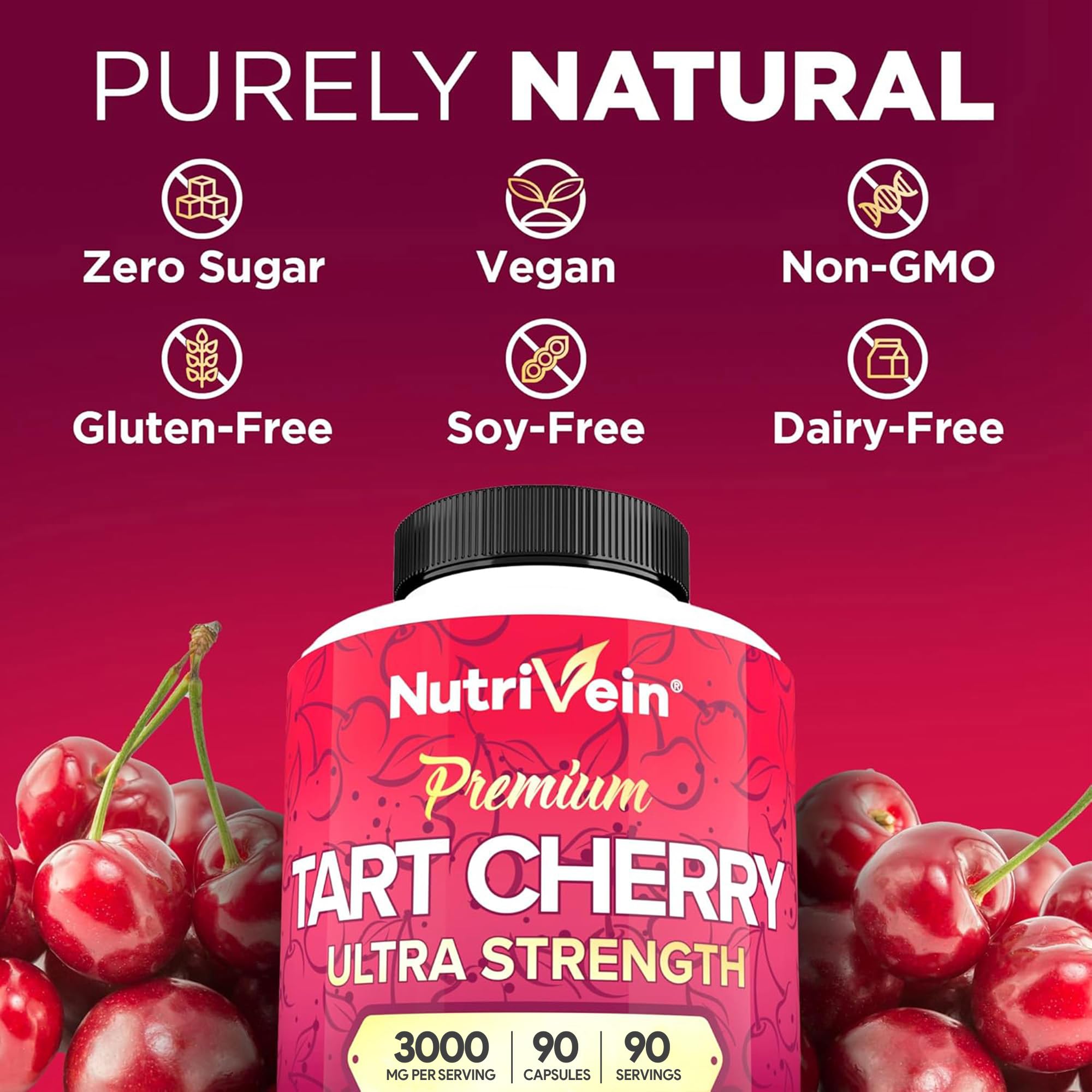 Premium vegan tart cherry extract packaging
