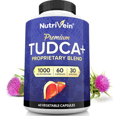 Nutrivein TUDCA+ Liver Support bottle with 1000mg per serving