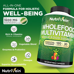 120 vegan capsules of Nutrivein multivitamin