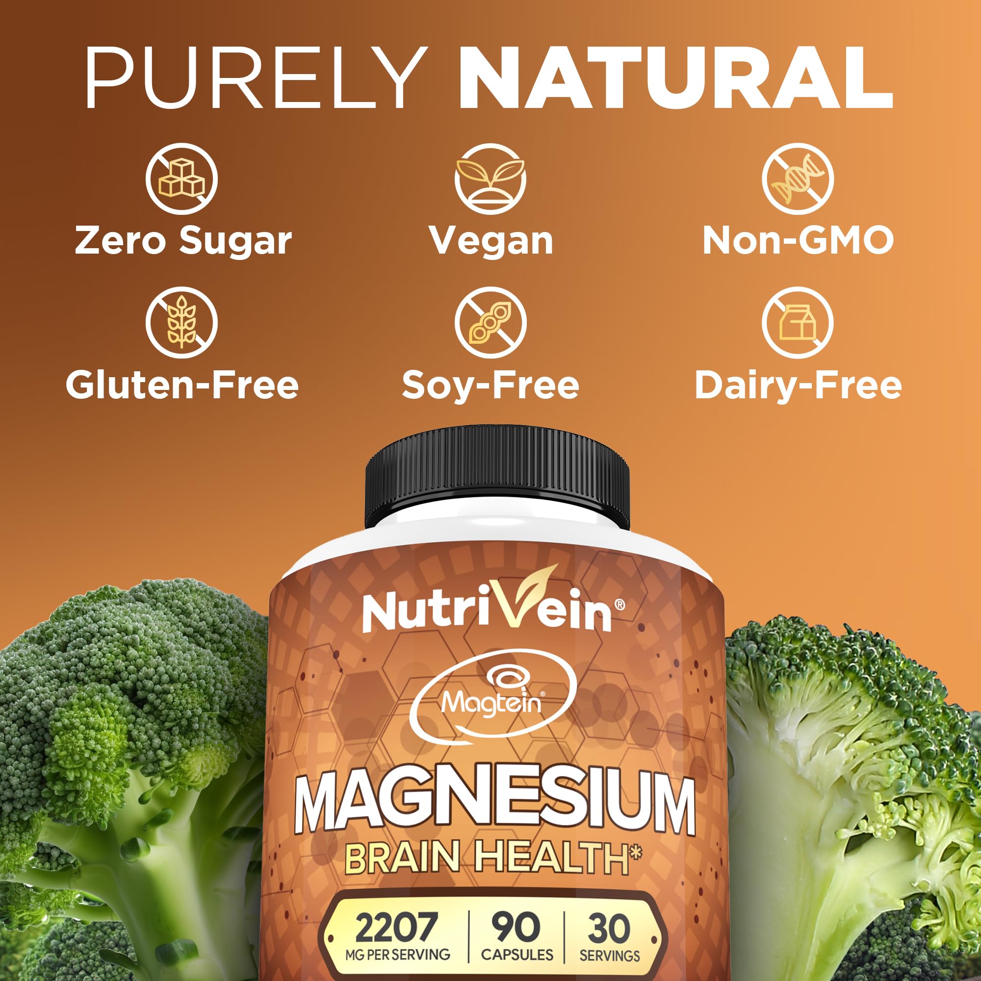 Vegan and GMO-free quality badges for Nutrivein product