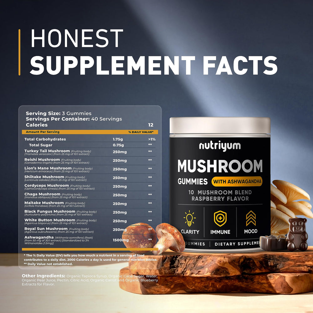 Cordyceps mushroom gummies with ashwagandha