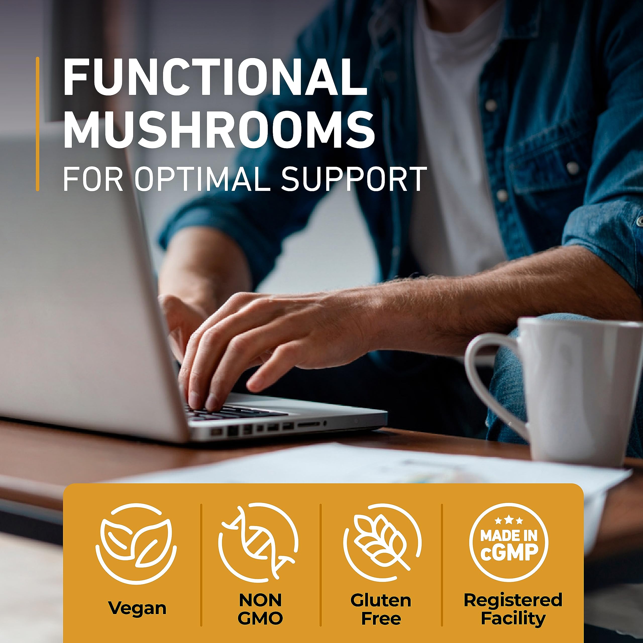 Reishi mushroom gummy for wellness and cognitive support