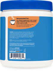 Nutrition facts showing 40mg caffeine per serving