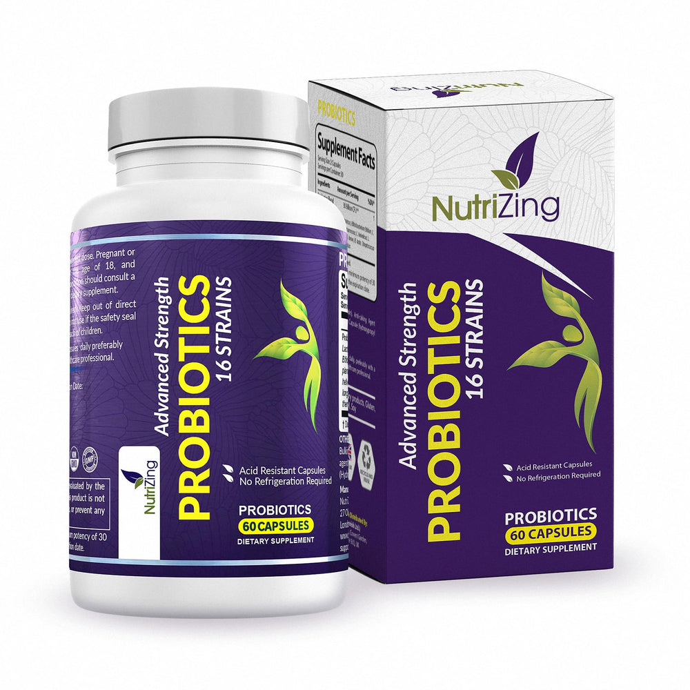NutriZing Vegan Probiotics bottle with 60 capsules