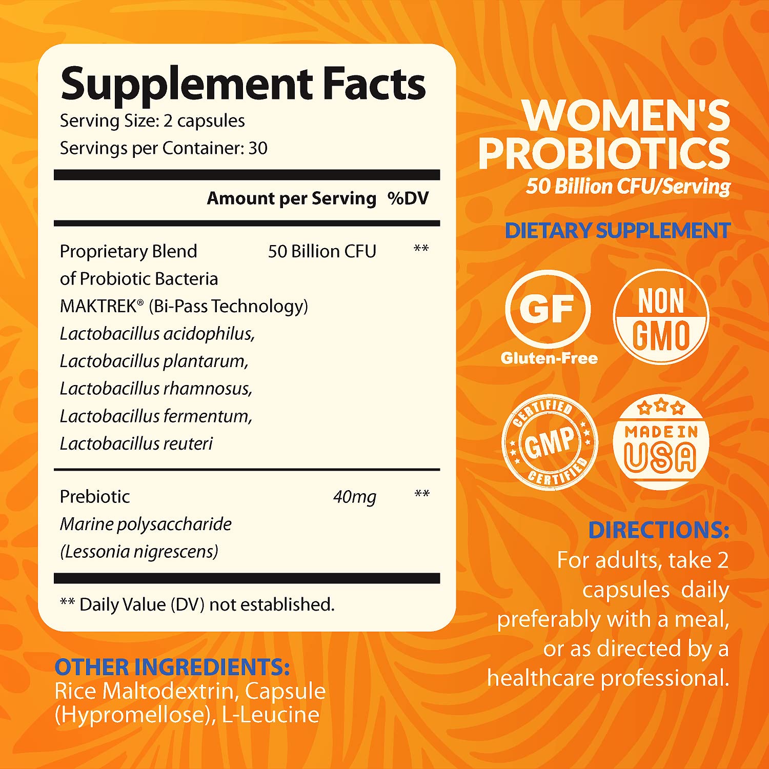 Illustration of gut health with probiotics and prebiotics for women