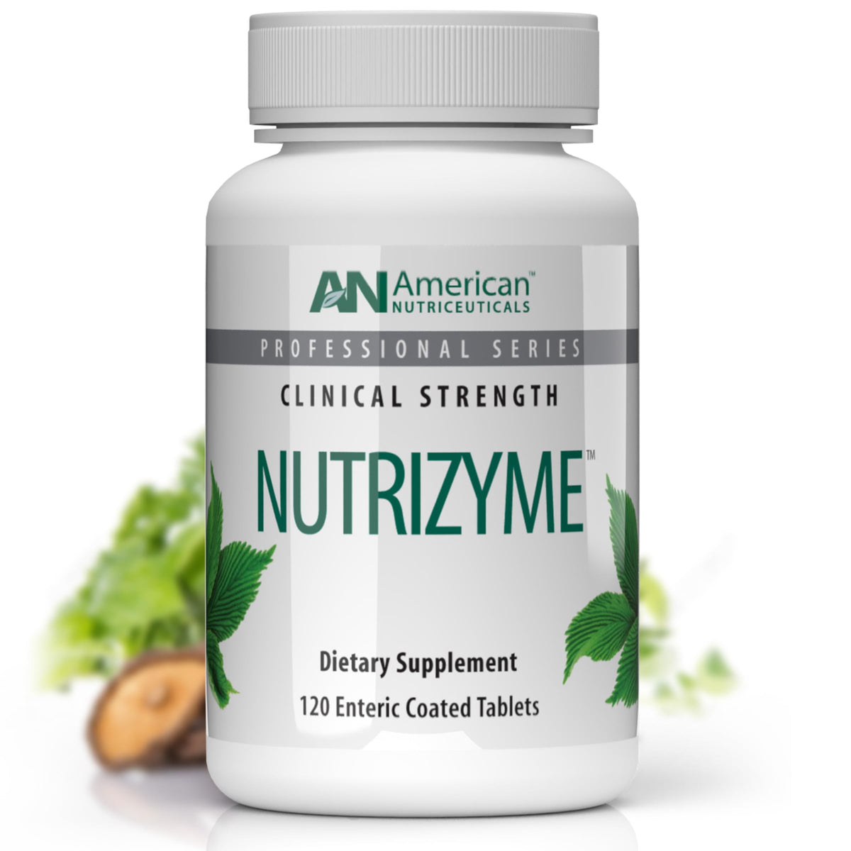 Nutrizyme 120 tablets bottle – front view