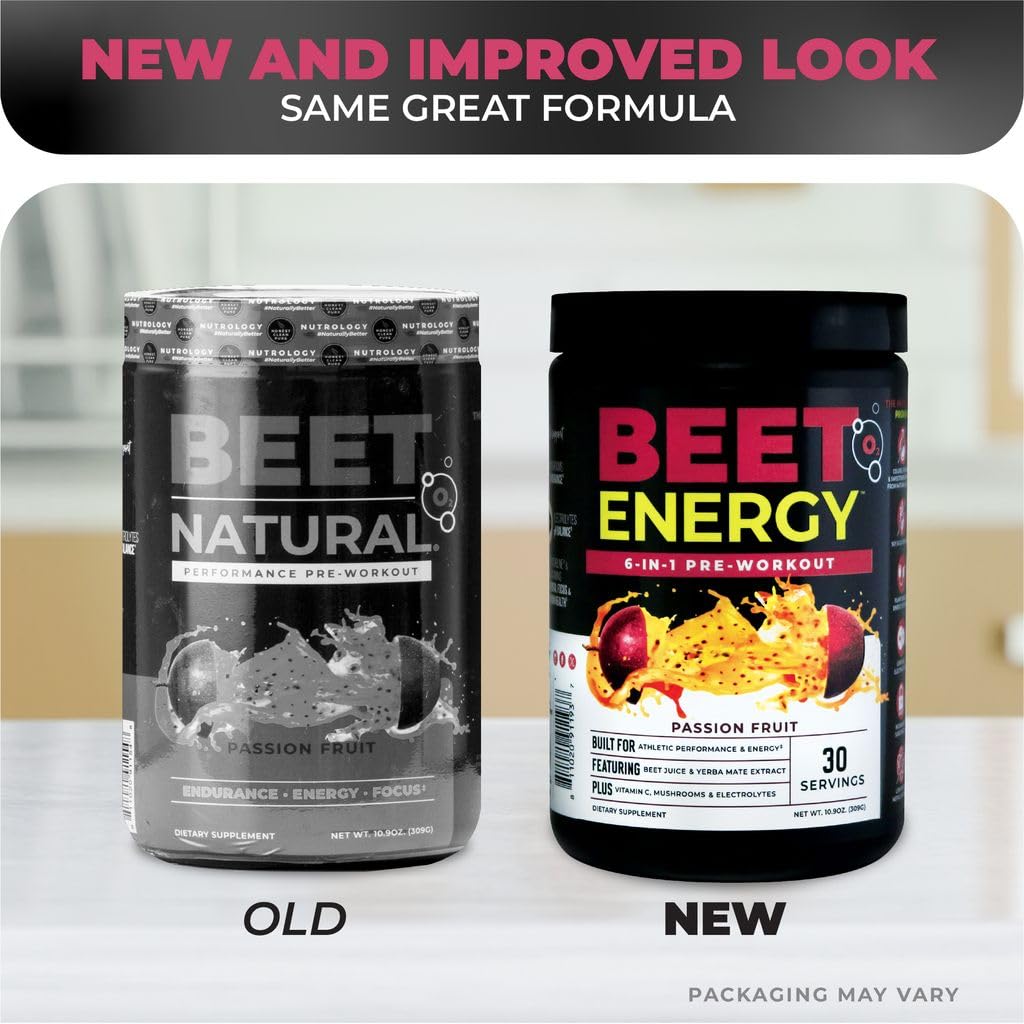 Nutrology Beet Energy O2 label closeup emphasizes clean ingredients and no artificial additives