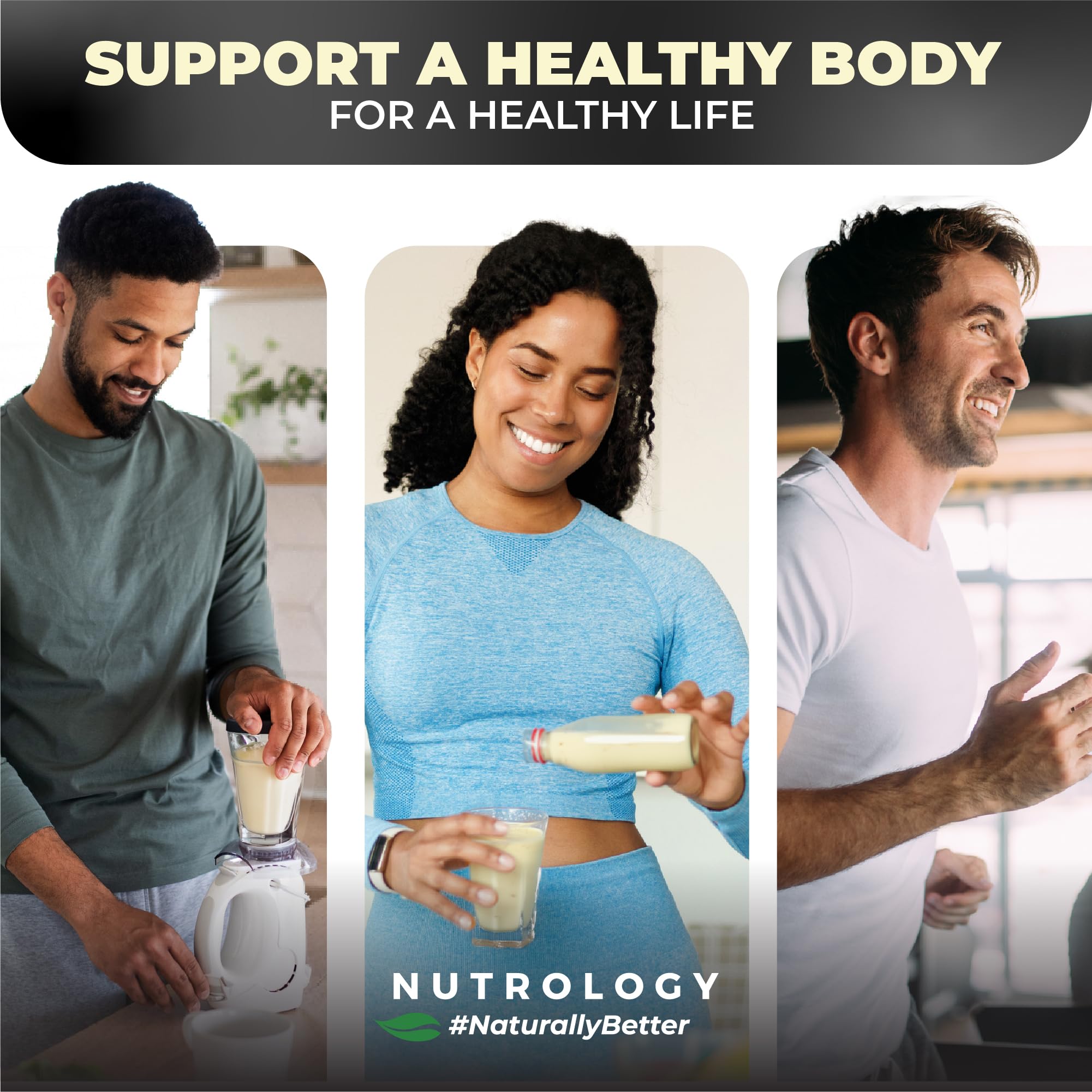 Nutrology TRIPACT 20 servings tub emphasizes value and sustained nutrition