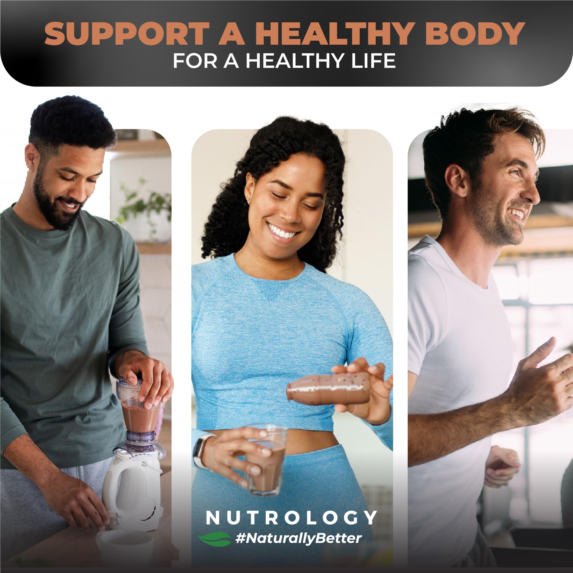 Nutrology TRIPACT digestive health illustration with probiotics and enzymes for absorption support.