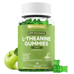 NutriVivency front packaging showing liposomal L-theanine benefits