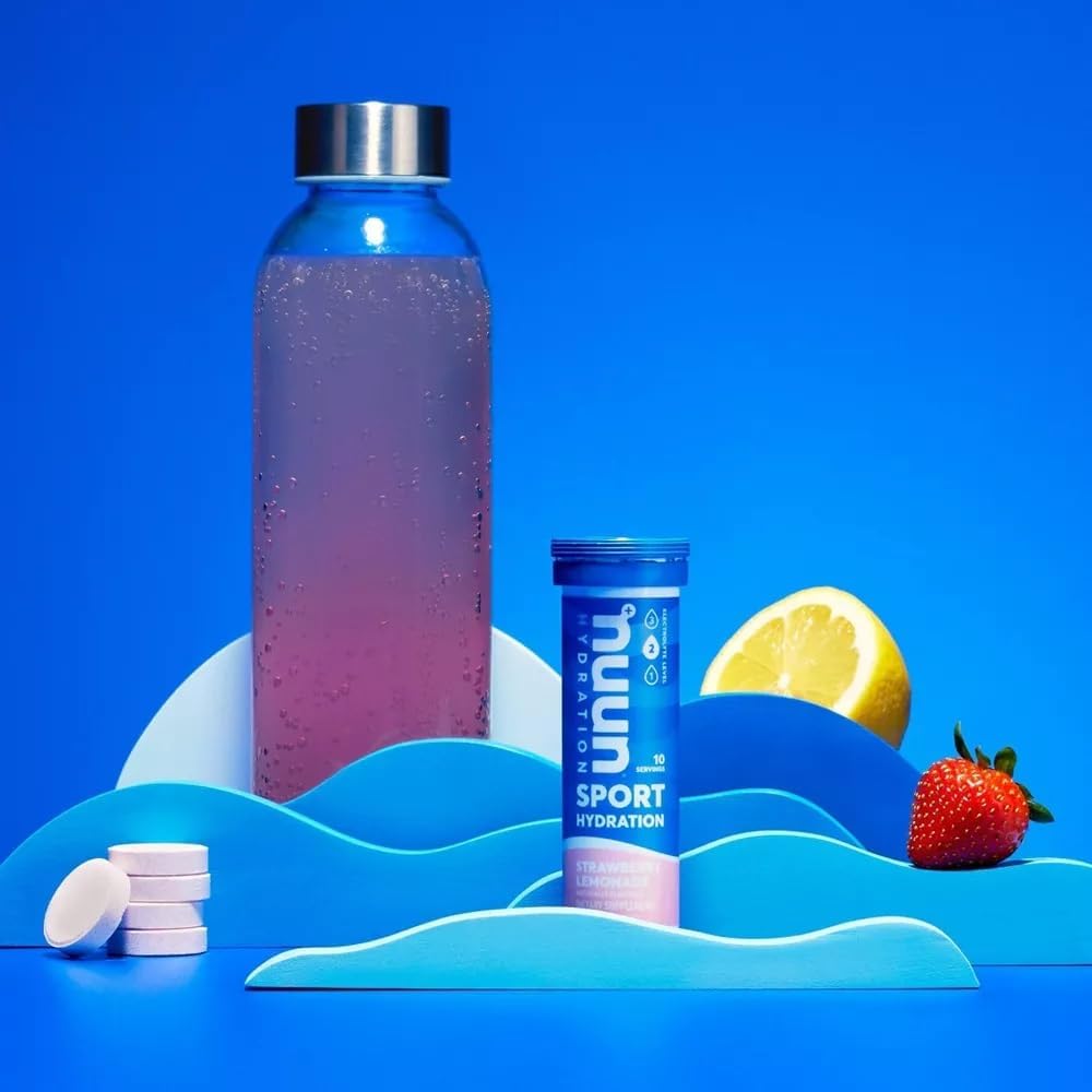 Nuun Active Strawberry Lemonade nutrient label and flavors