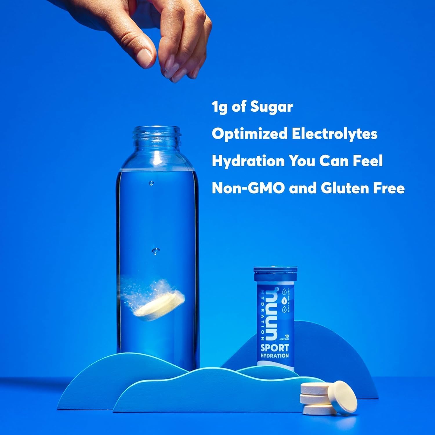 Packaging shows six-tube Nuun Active Strawberry Lemonade tablets.