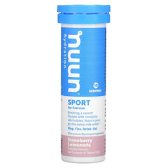 Nuun Active Strawberry Lemonade tubes bottle for on-the-go hydration.