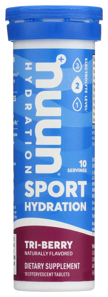 Nuun Electrolytes Tri-Berry 8-Pack box and tubes