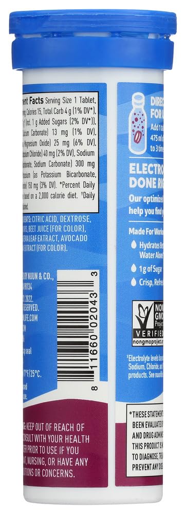 Tubes of Nuun Electrolytes Tri-Berry with 10 tabs each
