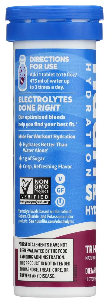 Eight Nuun Electrolytes Tri-Berry tubes