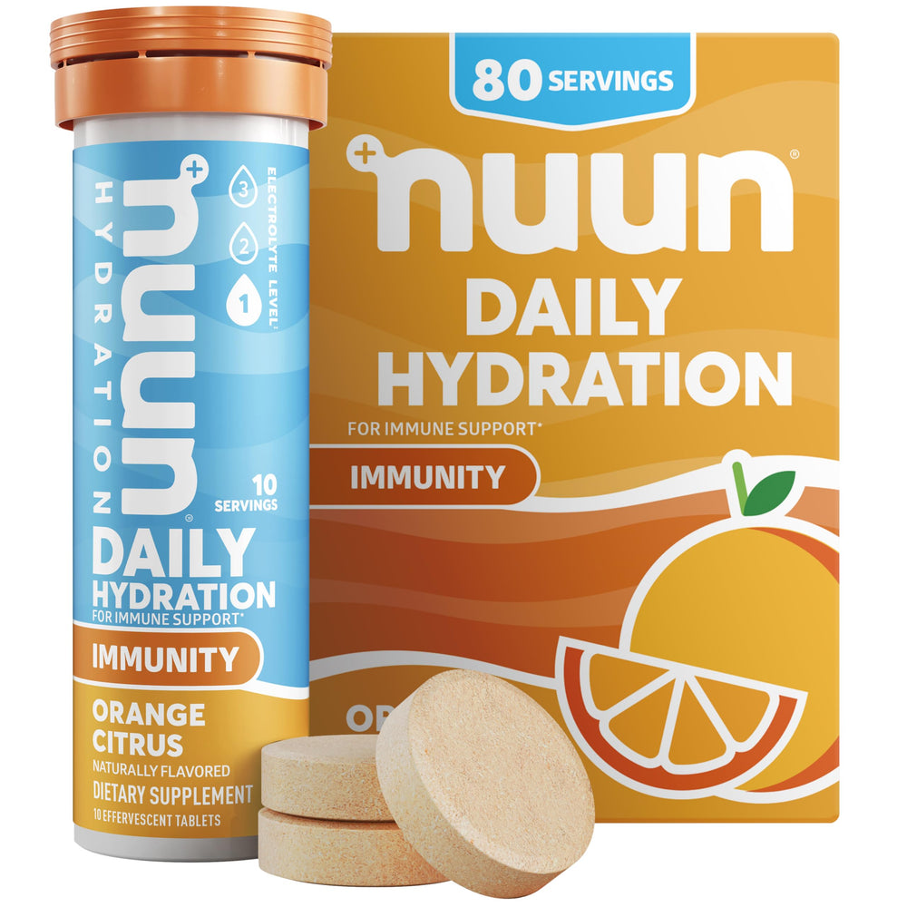 Nuun Immunity Orange Citrus packaging with tubes