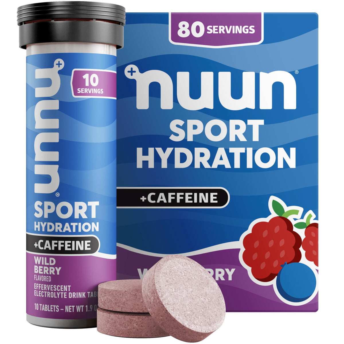 Nuun Sport Caffeine Wild Berry 8-pack tubes