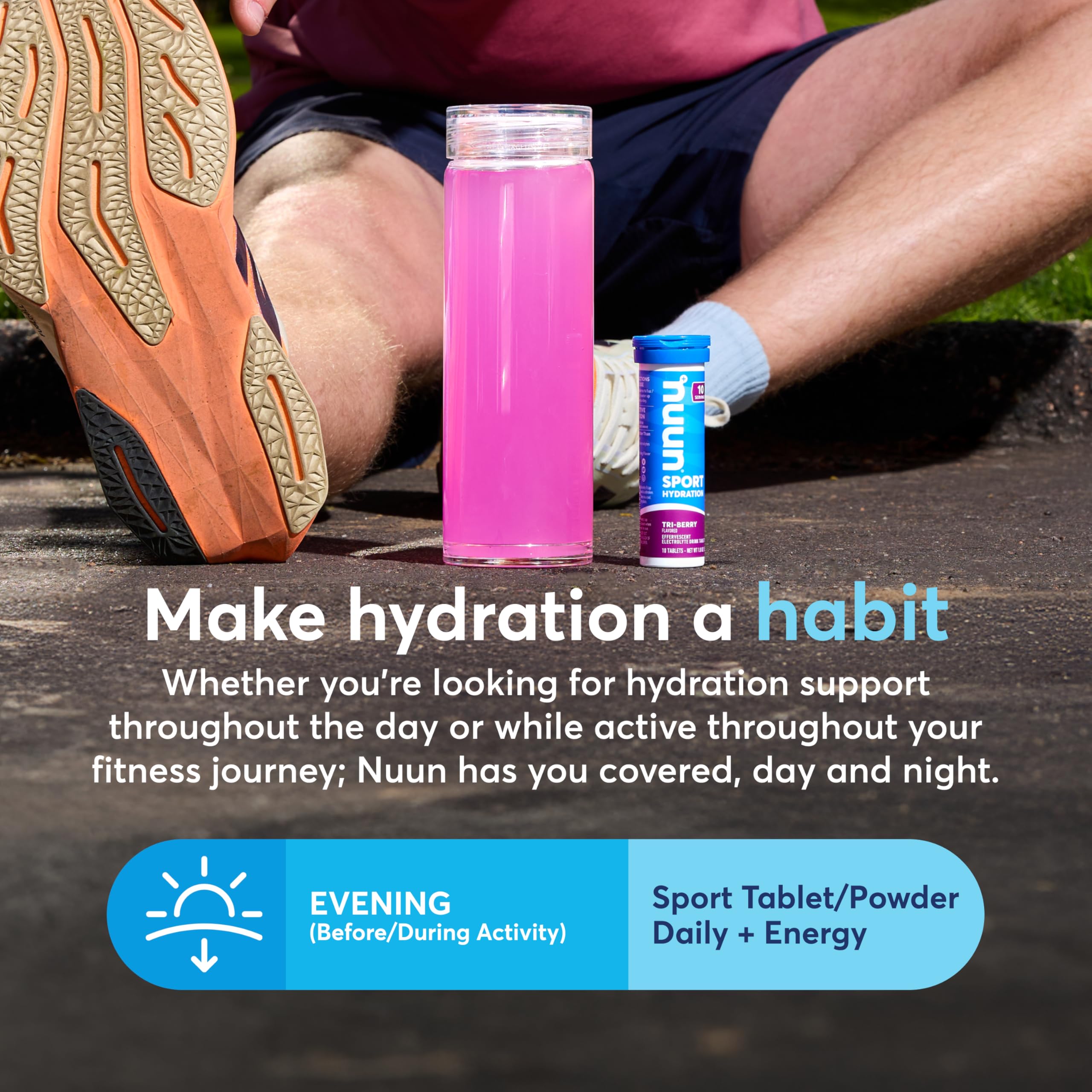 Nuun Sport caffeine Wild Berry tube label