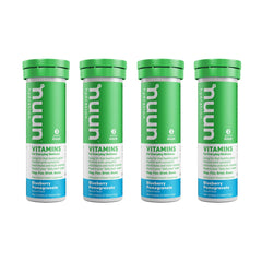 Nuun Vitamins Blueberry Pomegranate tablets in packaging for on-the-go hydration.