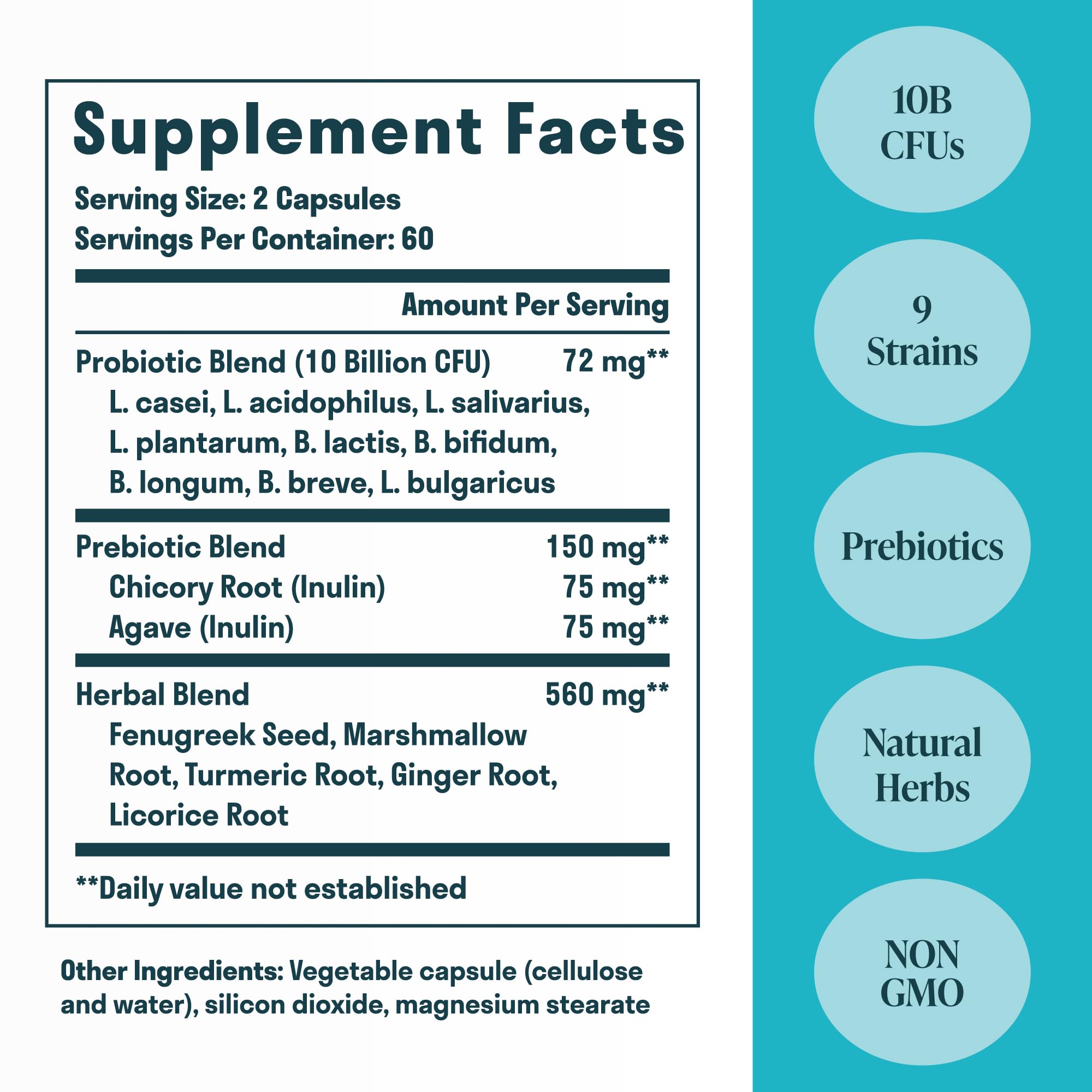 Organic chicory root and agave inulin prebiotic