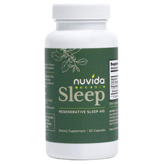 Nuvida Sleep Regenerative Sleep Aid bottle and packaging on a neutral background