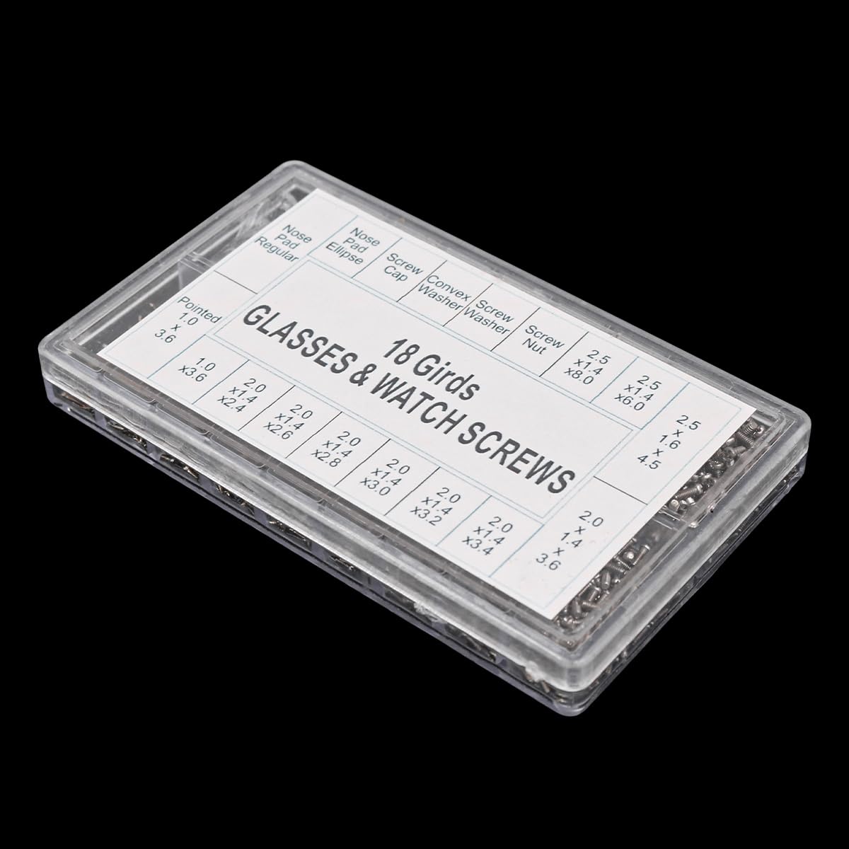 Screws with polished finish and clear threads